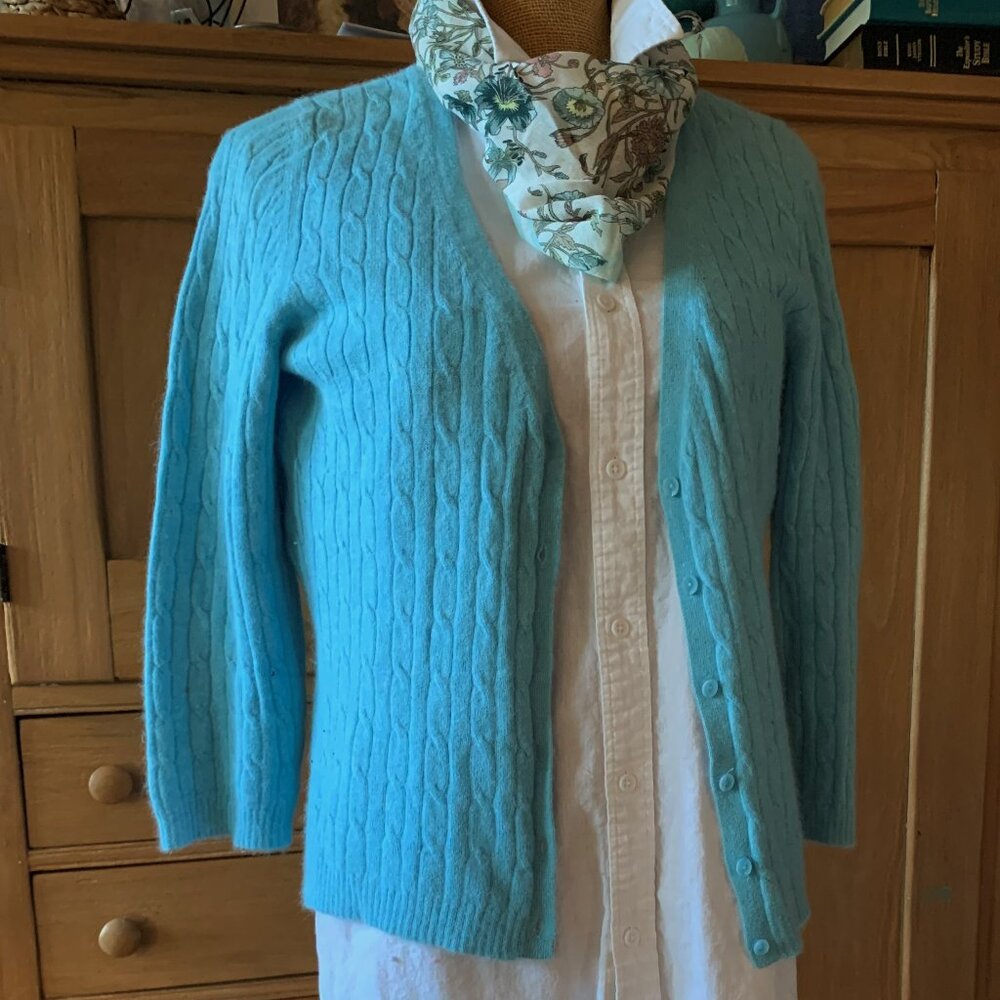 Wool Buttonfront Cardigan - Picture 6 of 7